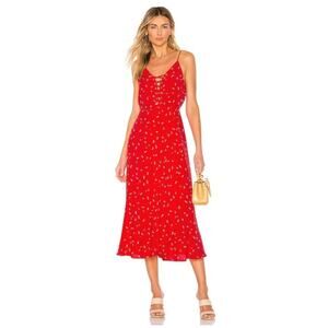 Bardot Women's Jackson Sleeveless Fit-and-Flare Dress in Fleck Red Print Size 12